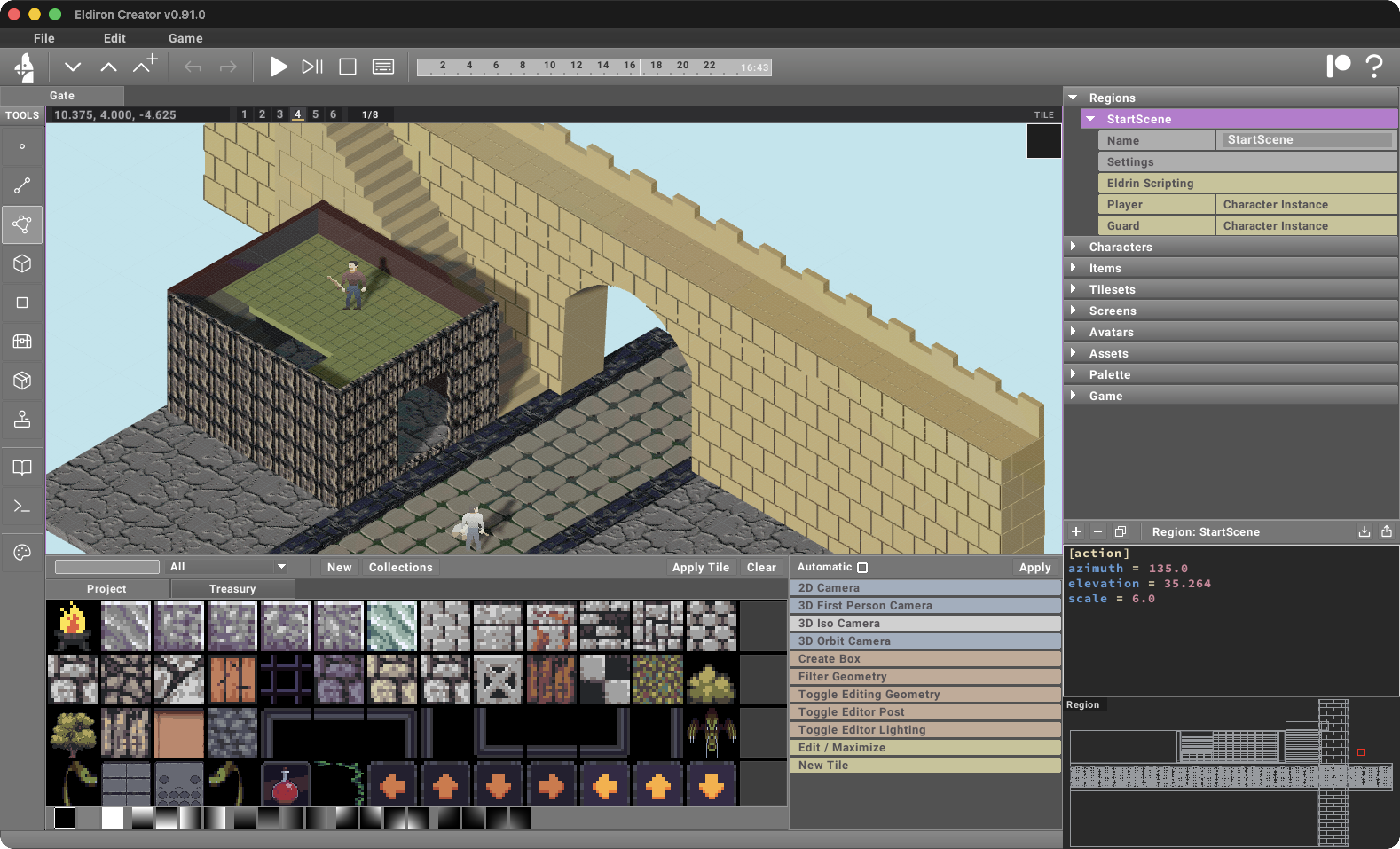 Eldiron v0.91.0 3D editing in Gate